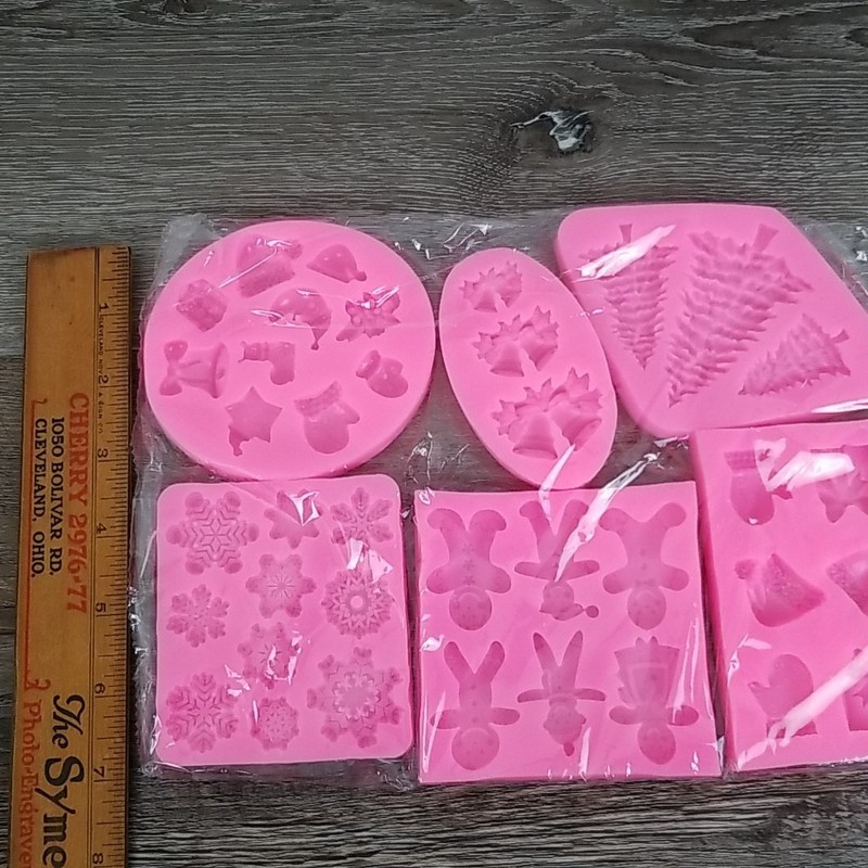 Christmas Silicone Molds Snowflake Molds Mini Xmas Fondant Chocolate Candy Cake gallery