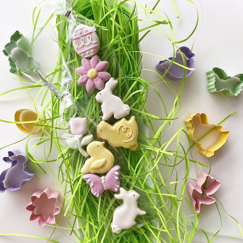 R&M International Mini Easter Cookie Cutter and Stamper Set gallery