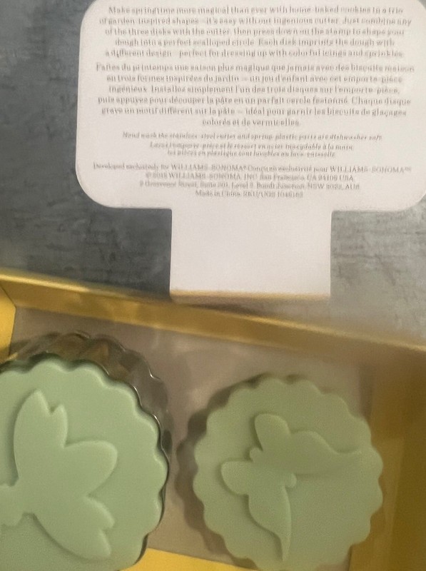 Williams Sonoma Spring Impression Cookie Cutters -Bee,Butterfly Tulip/flower gallery