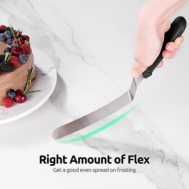 Cake Offset Icing Spatula Stainless Steel with PP Handle for Cake Decorating New gallery