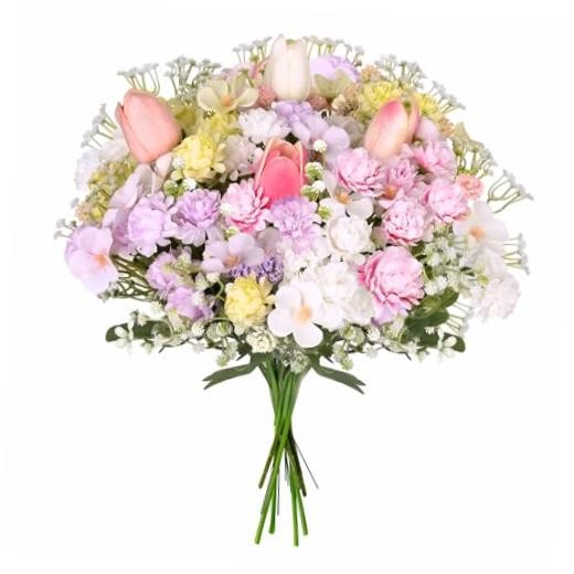 Florielle Artificial Hydrangea Bouquet Fake Silk Flower with Faux Multi Color gallery