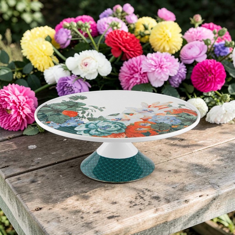 Vista Alegre Duality XL Cake Stand 36 cm 14.17 in Porcelain Luxury Decor