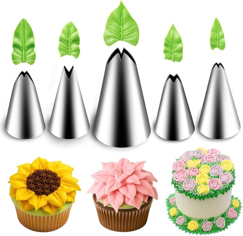 Complete Leaf Piping Tips Set - Effortless Cake & Cookie Decorating Essentials gallery