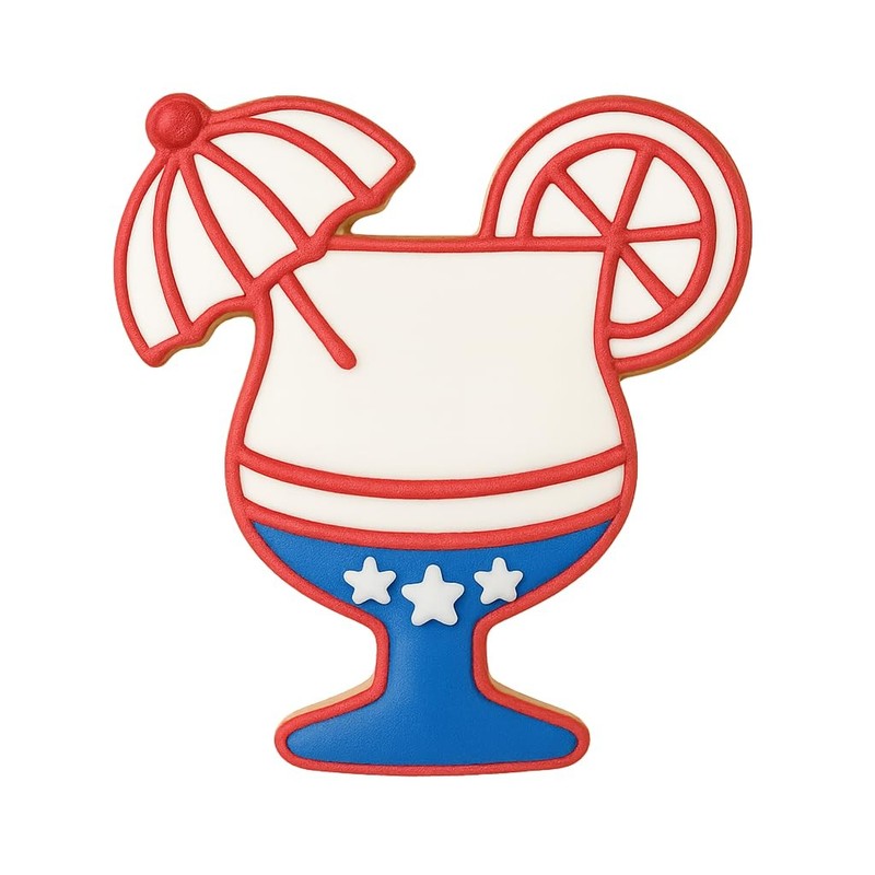 Tropical Cocktail Glass Cookie Cutter & Stamp 4x3.78" for Fondant Baking Clay gallery