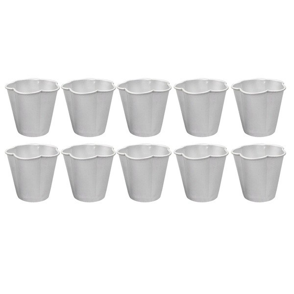 10Pcs Five-Petaled Flower Shape Aluminium Alloy Egg Tarts Molds Mousse Cake3332