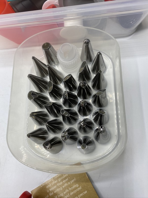 Piping Tips Large Cake Decorating Tools, Cake Nordic Ware Huge Lot JU gallery