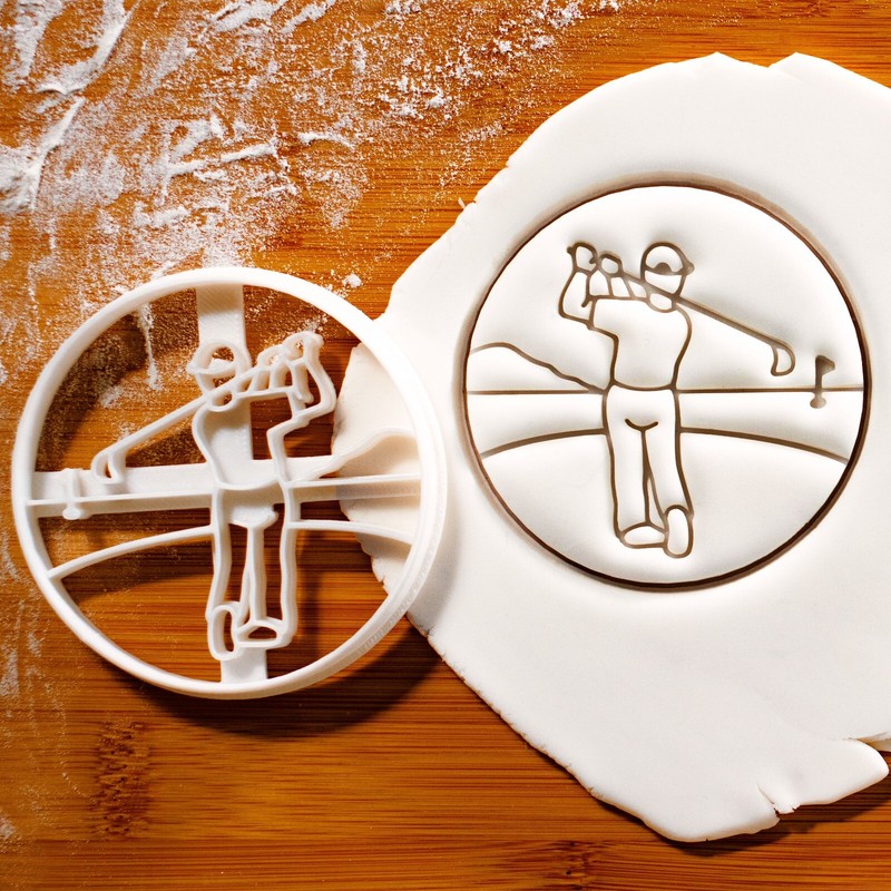 Golfer Cookie Cutter – Golf Birthday, Golfing, dad fathers day, teeing ground