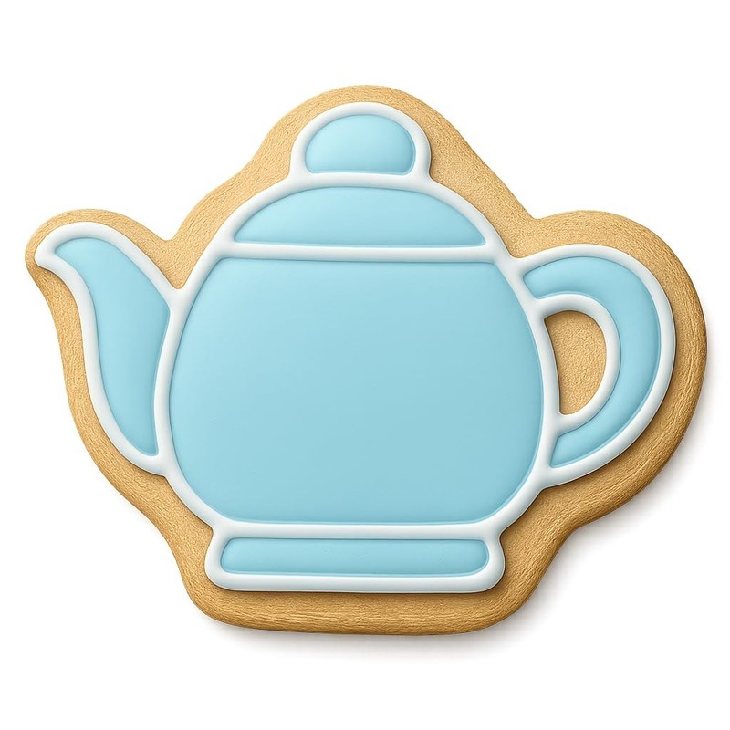 Modern Teapot Cookie Cutter & Stamp, Fondant & Clay - 4x3 gallery