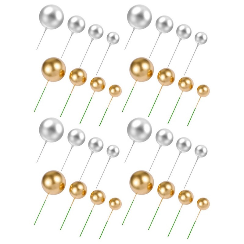 108 PCS Cake Insert Topper for Anniversaries Mini Balloons Sticks gallery