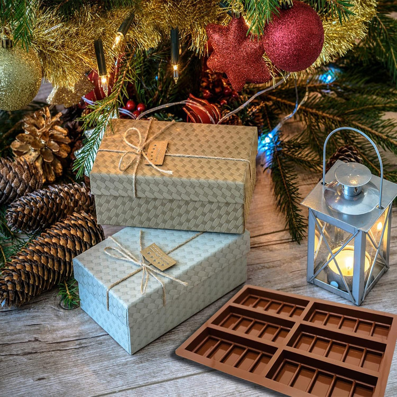 2 Pcs Wax Melt Molds, Rectangle Chocolate Molds, Silicone Chocolate Bar Molds gallery