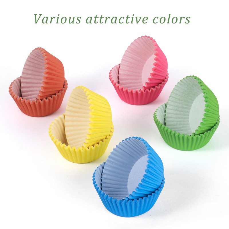 1000 Count Rainbow Paper Cupcake Liners, Standard Cupcake Liners for Baking, ... gallery