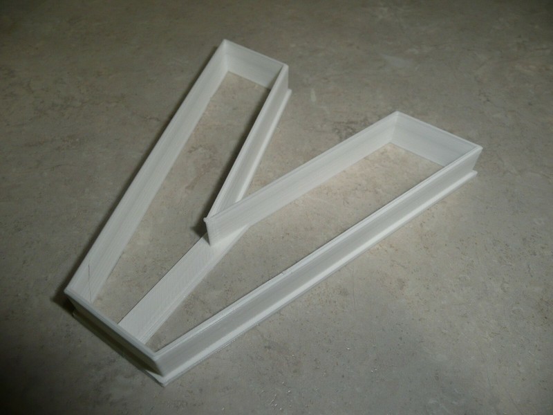 LETTER V 4 INCH UPPERCASE CAPITAL BLOCK FONT COOKIE CUTTER USA PR4235 gallery