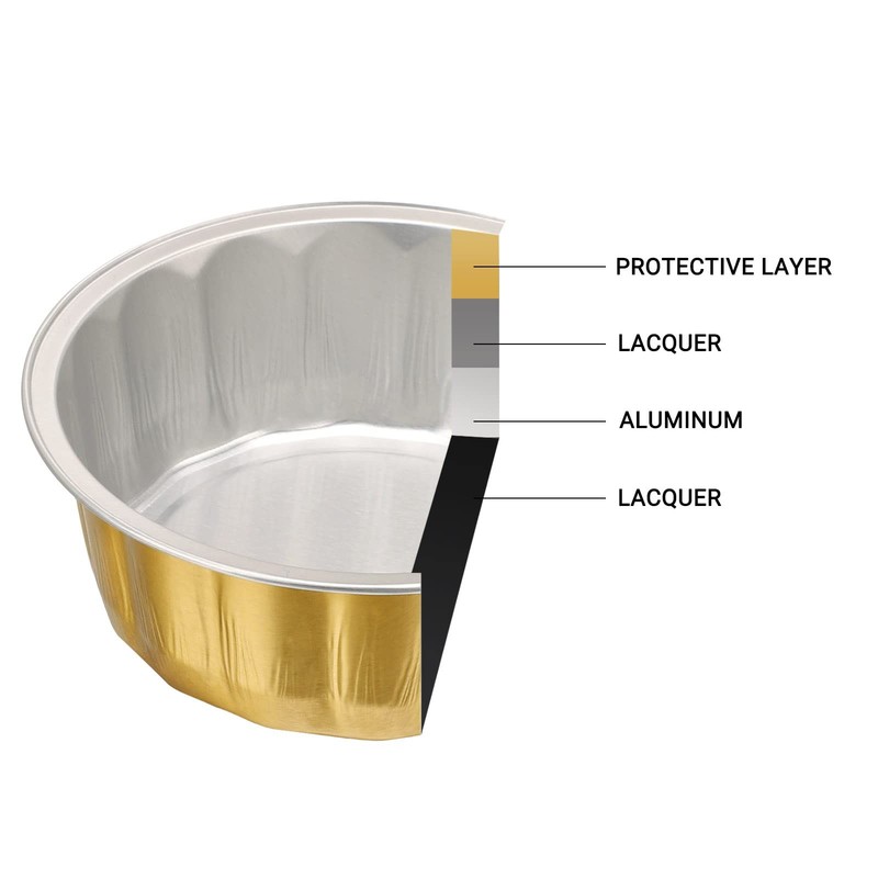 EUSOAR Aluminum Foil Cupcake Baking Cups, Gold 50 Pack 8oz Disposable Alumini... gallery
