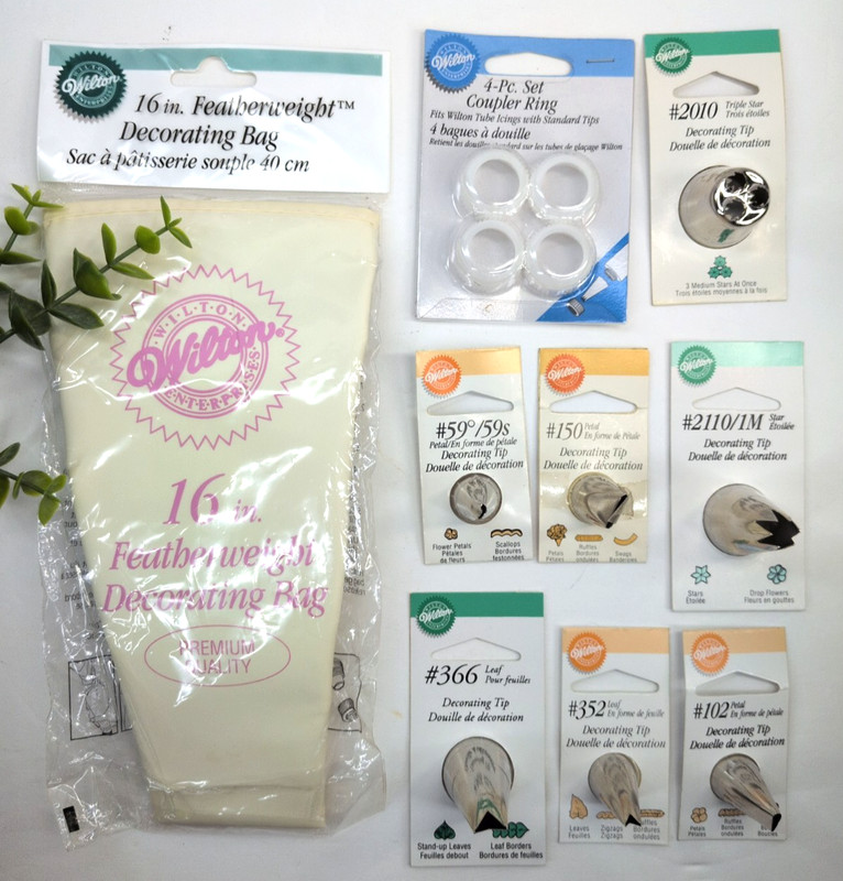 NEW LOT!🚨Wilton Cake Decorating Bag Ring Set Piping Tips 366/352/2010/102/2110+