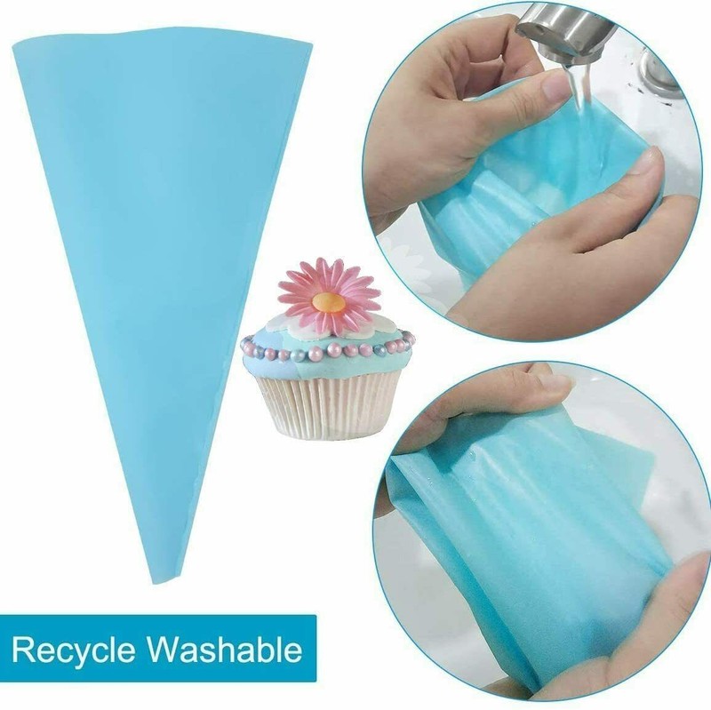42Pcs Cake Decorating Kit Baking Frosting Icing Nozzle Tips Piping Bags Reusable gallery