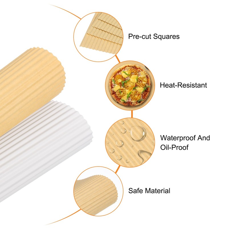 Pizza Oil Proof Paper,100pcs 9"X9"- Pizza Pad Paper Place Mat(White) gallery