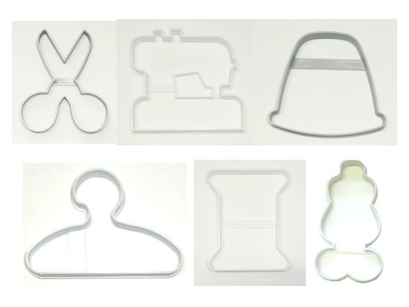 FASHION DESIGNER SEAMSTRESS CLOTHING SET OF 6 COOKIE CUTTER PR1462
