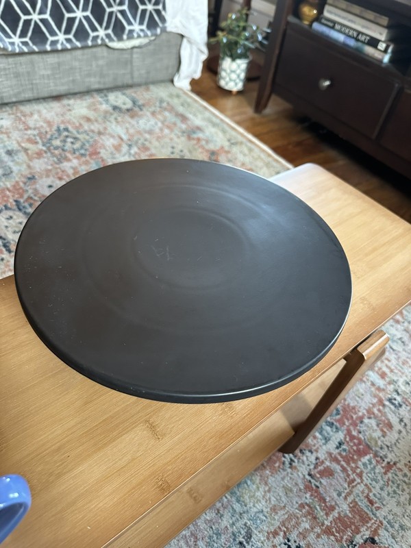 CB2 Black Pedestal Cake Stand 12 inch gallery