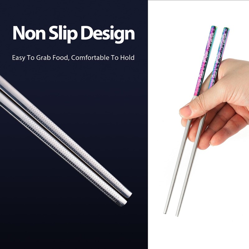 Phoenix Chopsticks Metal Reusable Designed In Korea Japanese Style Stainless ... gallery