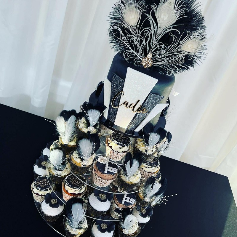 Round Wedding & Party Cake Acrylic Stands, Bespoke Size/Colour/Engravings gallery
