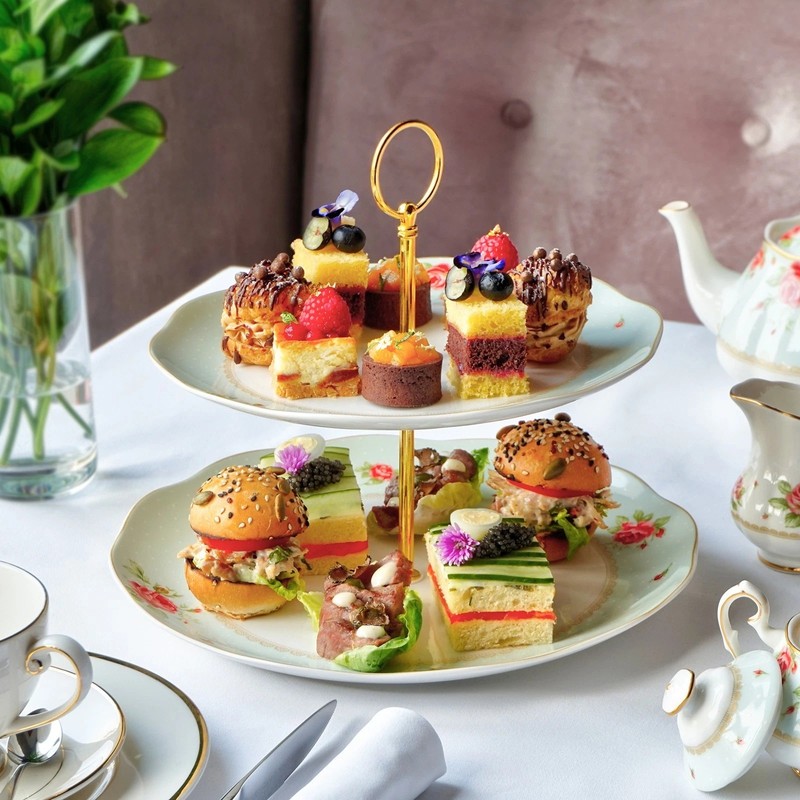 6 Set Cake Tray Stand Handle Plate Hardware Fitting, 3-Tiers Heart Silver gallery