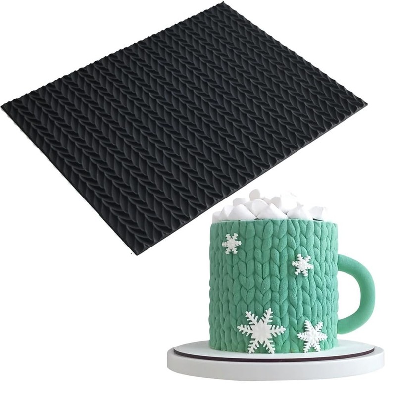 iiecrKiie for Cake Decorating Molds Silicone Shapes Border 1, Sweater pattern