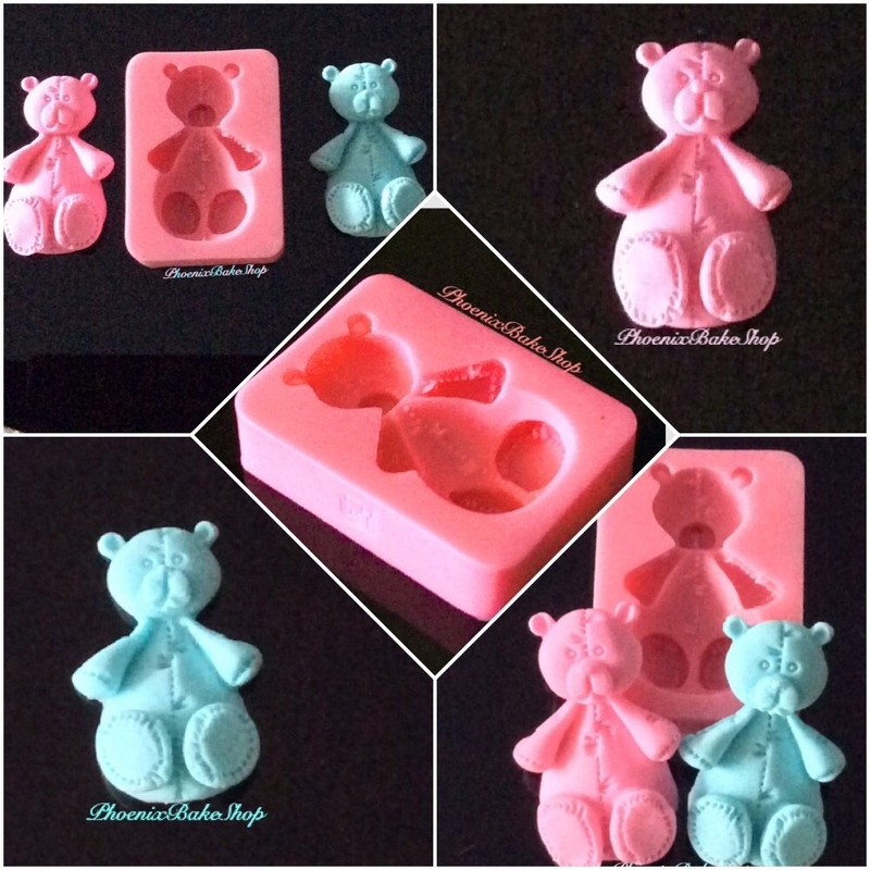 TEDDY BEAR Silicone Cake Decorating Mould Art 