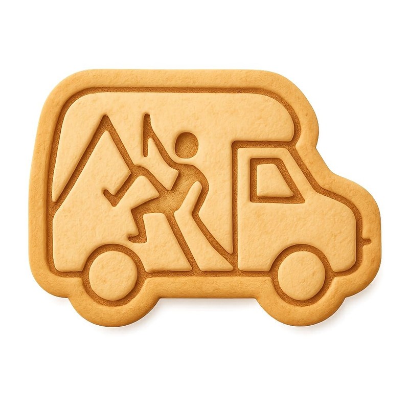 Rock Climber�s Van Cookie Cutter & Stamp, Fondant & Clay – 4×3.2