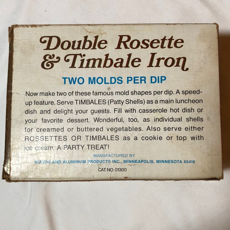 Nordic Ware Pastry Maker Rosette Timbale Iron Set 4 Molds Vintage With Manual gallery