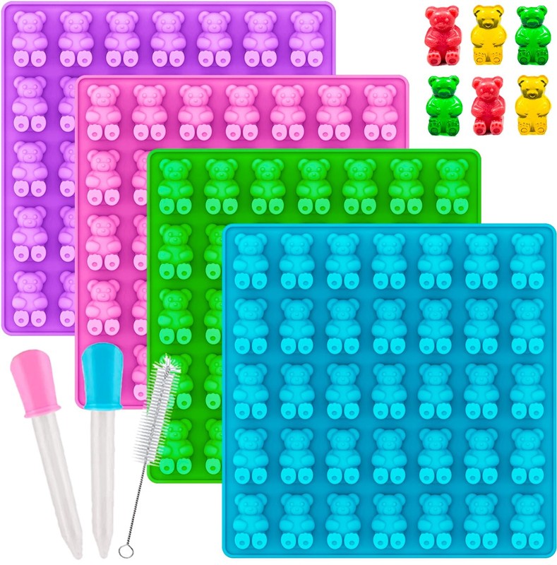 HKUCFTT Large Gummy Bear Molds 4 ml FoodGrade NonStick Silicone Candy Chocol…