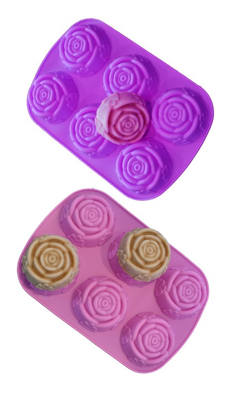 Silicone Rose Mold Set – Create Fun Rose Shaped Ice Cubes and Candy Soap DIY