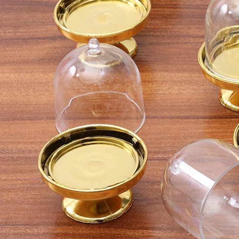Golden Cake Stand- Cake Pan with Stand and Dome Cover, 24 Single Cup Cake5291 gallery