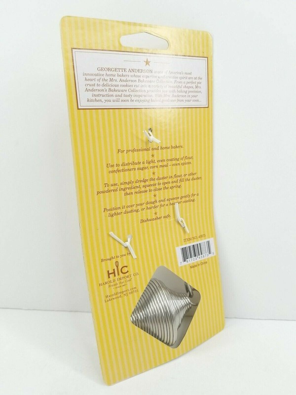 Mrs Andersons Baking Flour Duster Stainless Steel Spring Action Kitchen Bake NEW gallery