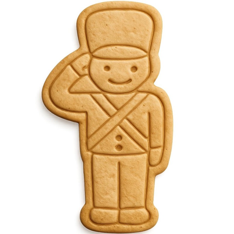 Toy Soldier Salute Cookie Cutter - 4x1.9" Creative Kids Baking Fun gallery