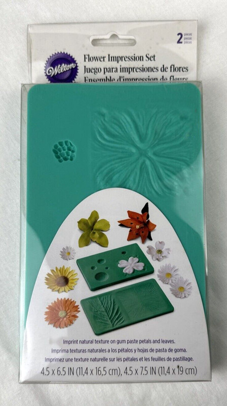 2 Wilton Cake Decorating Fondant & Gum Paste Mold-Flowers, Global NOS, Free Ship gallery