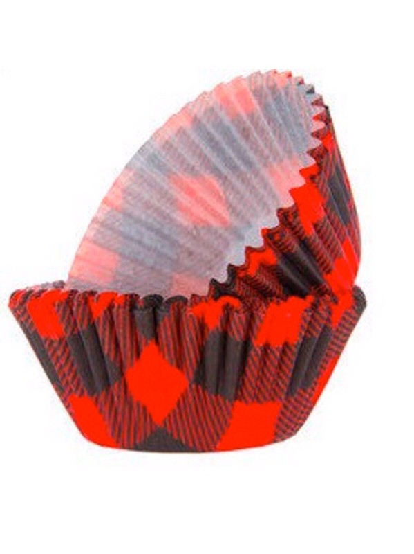 Buffalo Plaid Cupcake Liners, Lumberjack Party, Set of 100 gallery