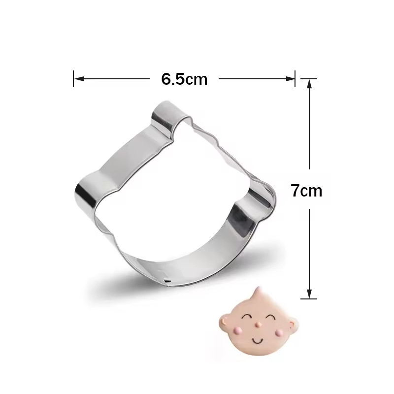 Baby Shower Cookie Cutters Stainless Steel Baby Car & T-Shirt Biscuit Baking