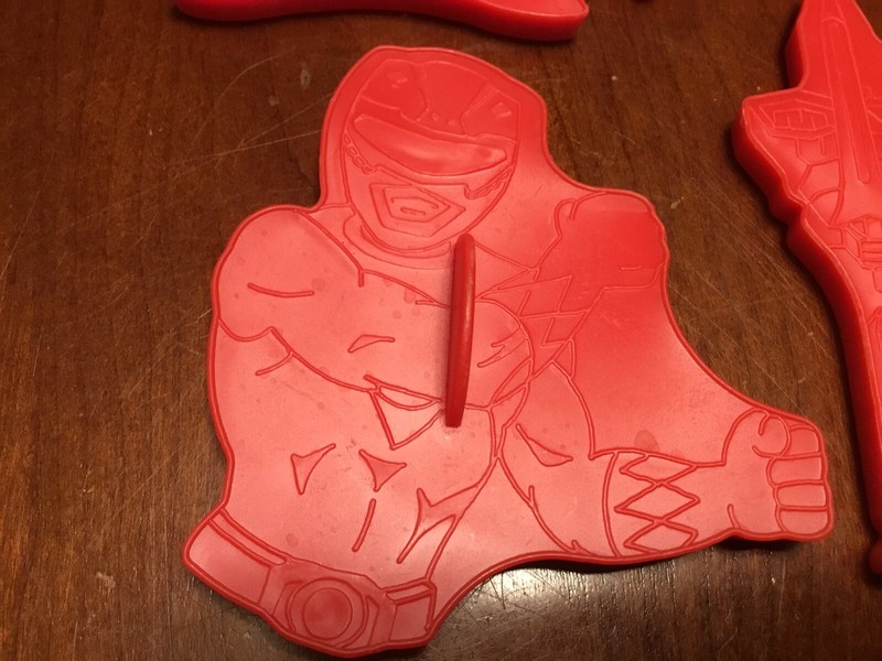 Lot Of 4 Wilton Power Ranger Cookie Cutters Plastic approx 3” Birthday Party gallery