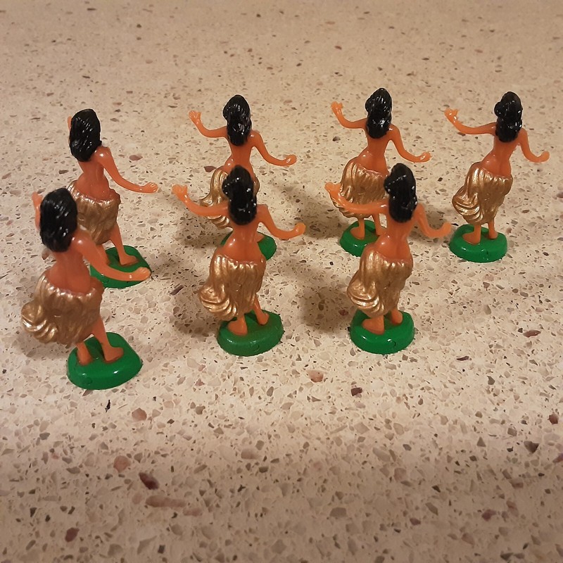 Vintage Hula & Luau Hawaiian Guiter Figural Hawaii Cake Toppers - 15 Pieces gallery