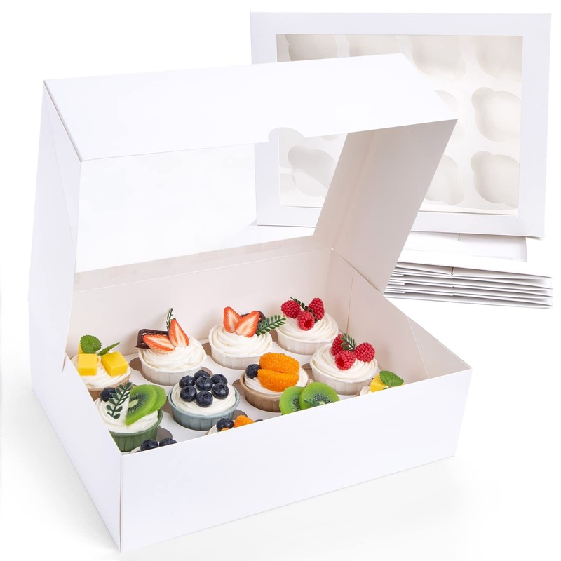 12 Count Cupcake Boxes 6pcs Cupcake Container With Window Boxes Holding 72 Pastr