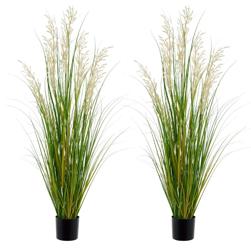 Panlaolao Artificial Plant 47In120Cm Tall 2Pk Grass Onion Grass Artificial