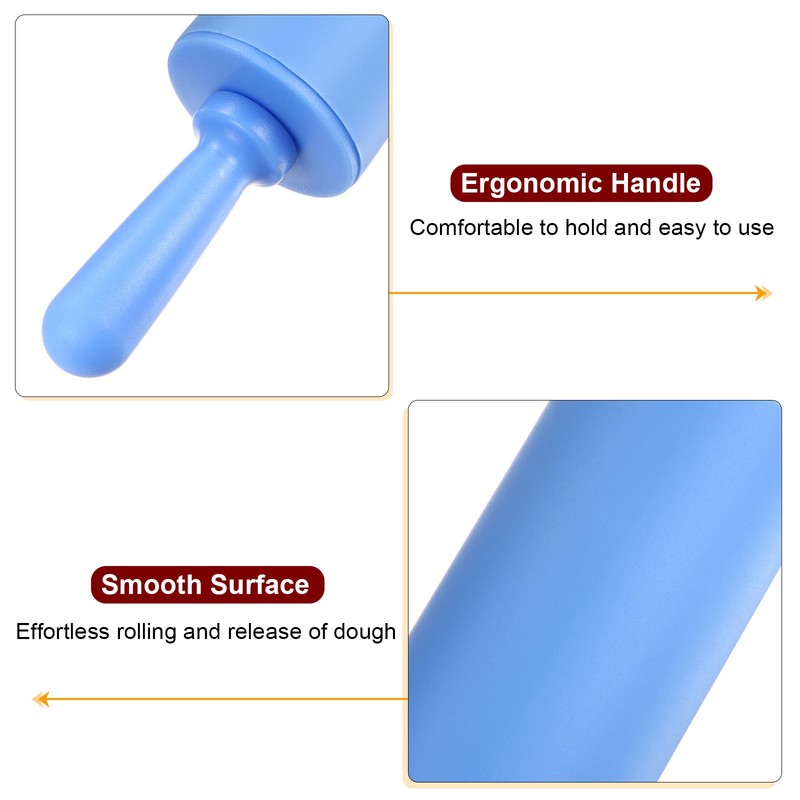 Silicone Pastry Roller 12" Non-stick Small Blue Roller gallery