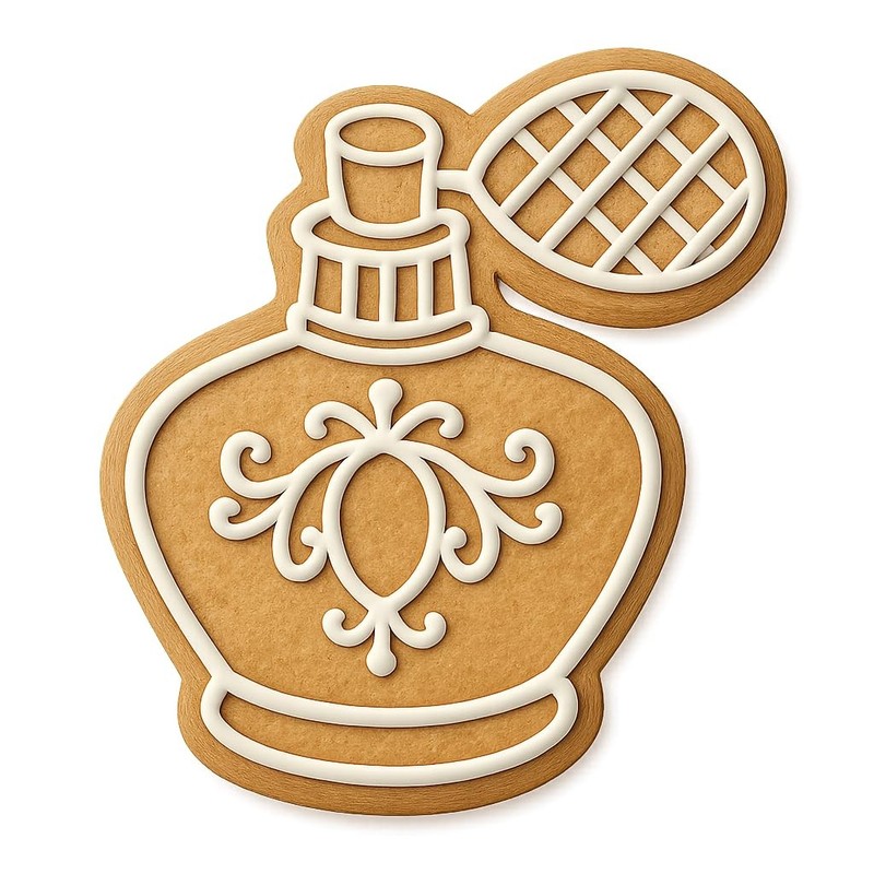Ornate Perfume Bottle Cookie Cutter & Stamp, Fondant & Clay – 4×3.2