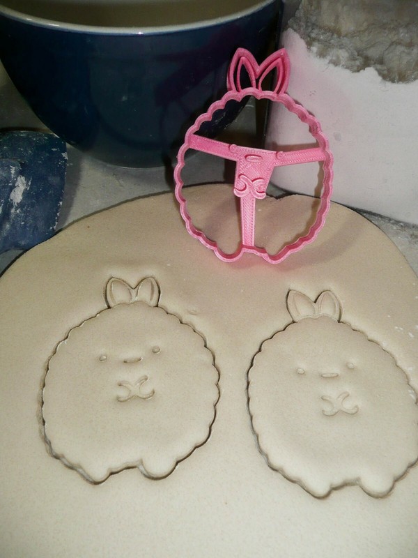 BUNNY RABBIT ROUND BALL PUFFY CUTE ANIMAL SPECIAL COOKIE CUTTER USA PR2474 gallery