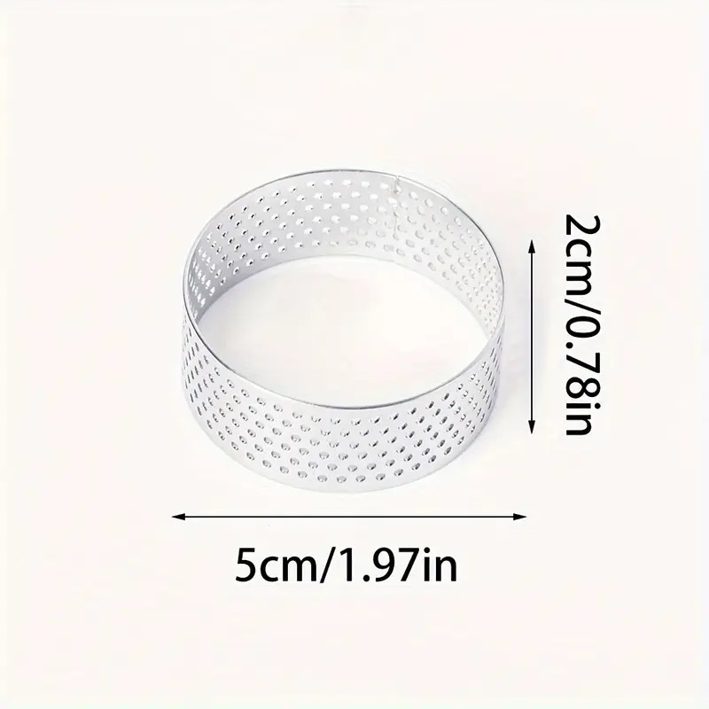 Stainless Steel Cake Rings 5CM Round Perforated Circle Baking Dessert Cake Ring gallery