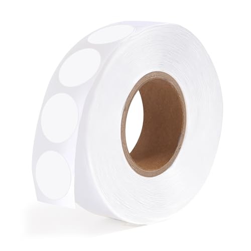 1000 PCS Dot Stickers 1/2 Inch Circle Small Round Coding Labels, White 1 Roll