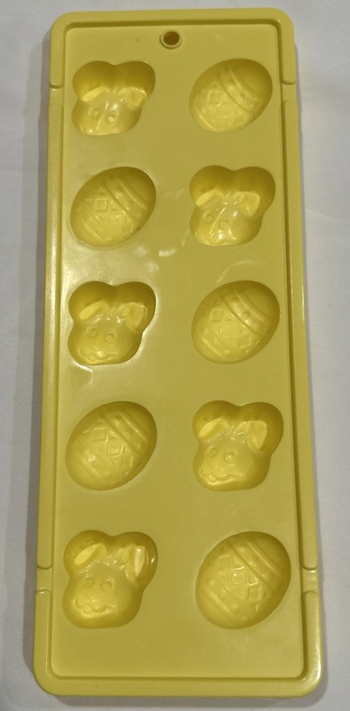 Easter Candy Mold/Tray Bunny Face & Decorated Egg 11.5”x4.5”