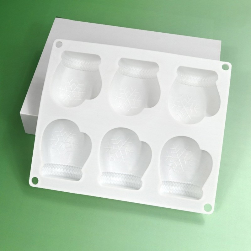 Christmas Snowflake Gloves Silicone Molds for Festival Cake Baking Dessert Tool gallery