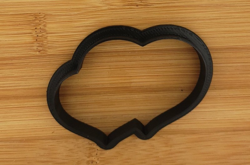 New Double Heart Shape Plastic Cookie Cutter Valentines Day Love Fondant 2″