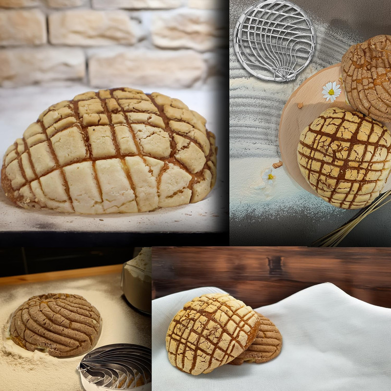 Concha Cutter Mexican Bread Mold Made of Stainless Steel 4.1 Inch Concha Stamp T gallery